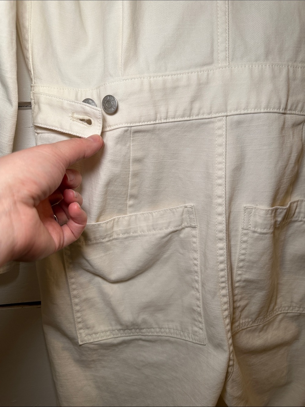 Madewell Garment Dyed Relaxed Coverall Jumpsuit In Antique Cream - Picture 8 of 16